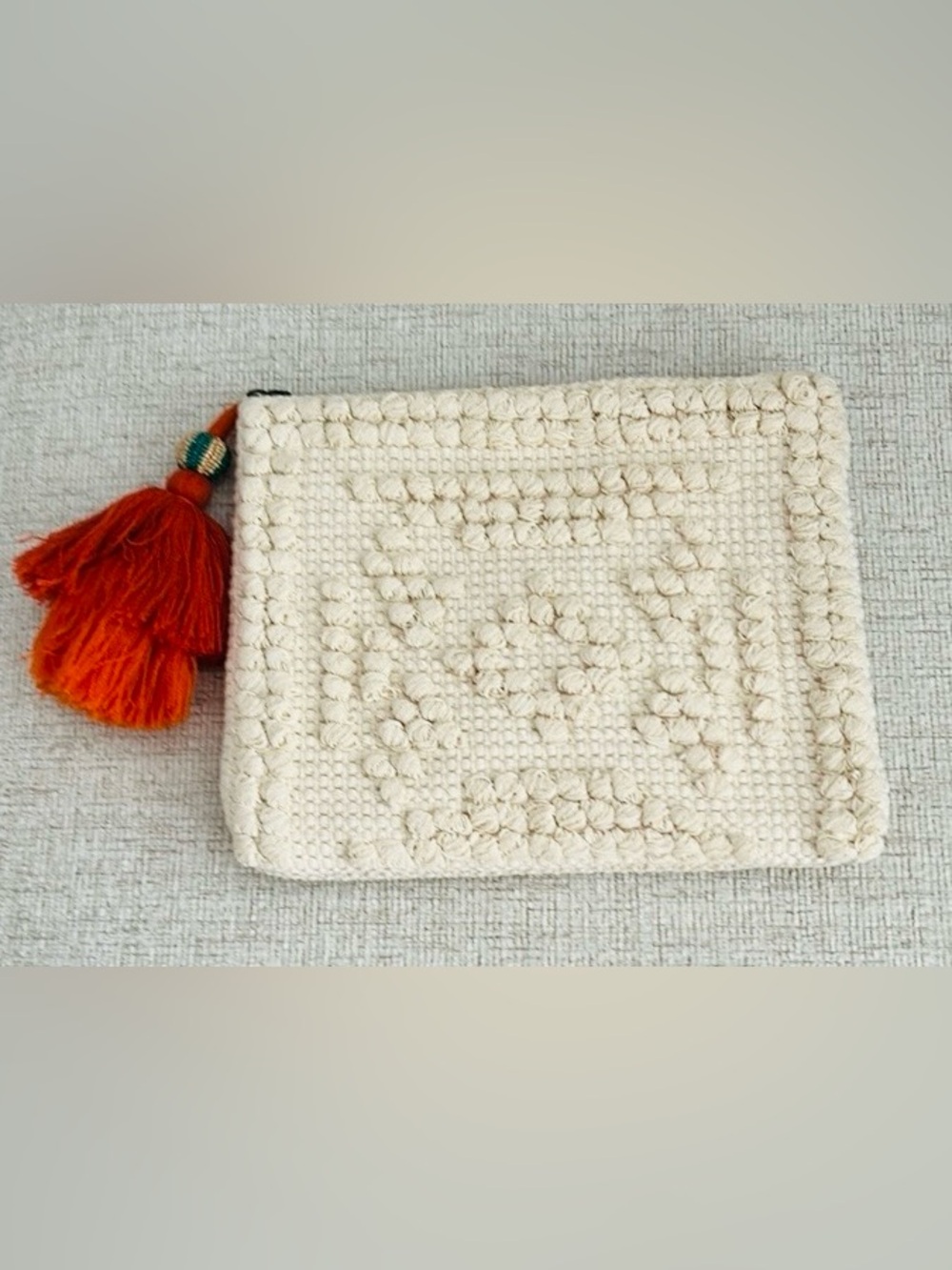 Universal Thread Cream Macrame Pouch Clutch Boho NWT